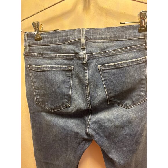 Frame Denim Mid Rise Skinny Jeans In Vintage Blue Wash 29 size L26 - Picture 10 of 15